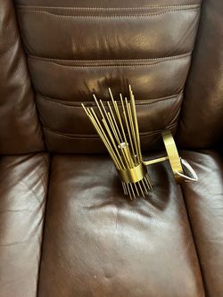 Gold Starburst Wall Sconce Light Fixture