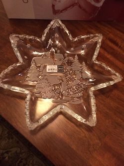 Mikasa Crystal Star Platter