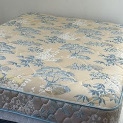 USED QUEEN SIZE DOUBLE SIDE TOP MATTRESS WITH BOX SPRING DELIVERY 🚚 AVAILABLE 