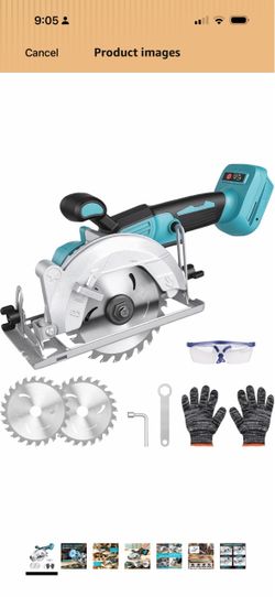 Cordless Mini Circular Saw for Makita 18V Battery with 2 Saw Blades