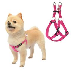 PUPTECK No Pull Dog Harness Reflective Adjustable Basic Nylon Step in Puppy Vest Outdoor Walking with ID Tag