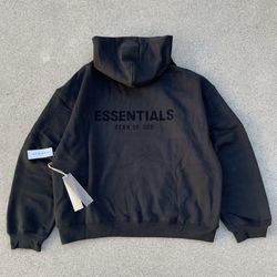 Fear of God Essentials Hoodie Large Black 