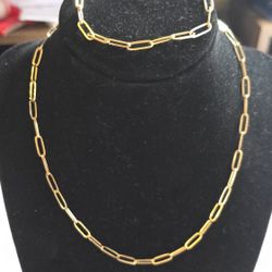 18k Gold Paper Clip Set 💯% Real Gold