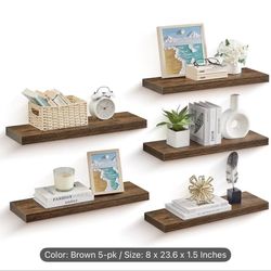 Wall Shelves, Floating Shelves, Wall Mounted, Display Shelves for Picture Frames, Wall Decor, Hanging Shelf for Living Room, Kitchen