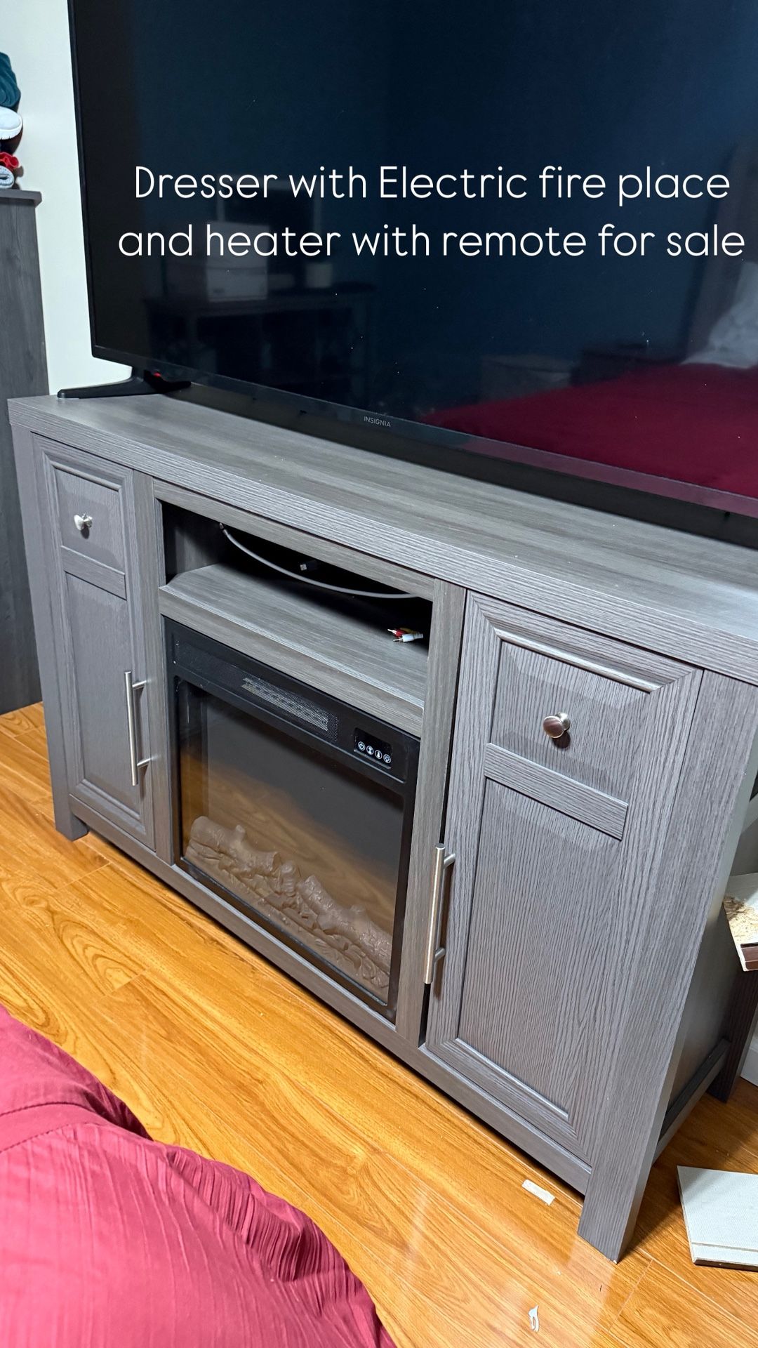 Fire Place Dresser Tv Stand