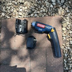 Ryobi Cordless Rechargeable Drill With Charger And Wall Mount 