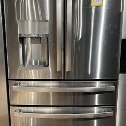 ge pvd28bynfs profile smart 27.9-cu ft 4-door french door refrigerator