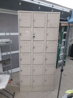 6- tier, 3' wide steel box locker