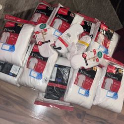 Hand T-shirts, white and socks five dollars apiece