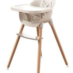 Fodoss 3-in-1 Wooden High Chair for Babies and Toddlers,Convertible Easy Clean Infant Highchair,Silla Modern Design para Comer De Bebe