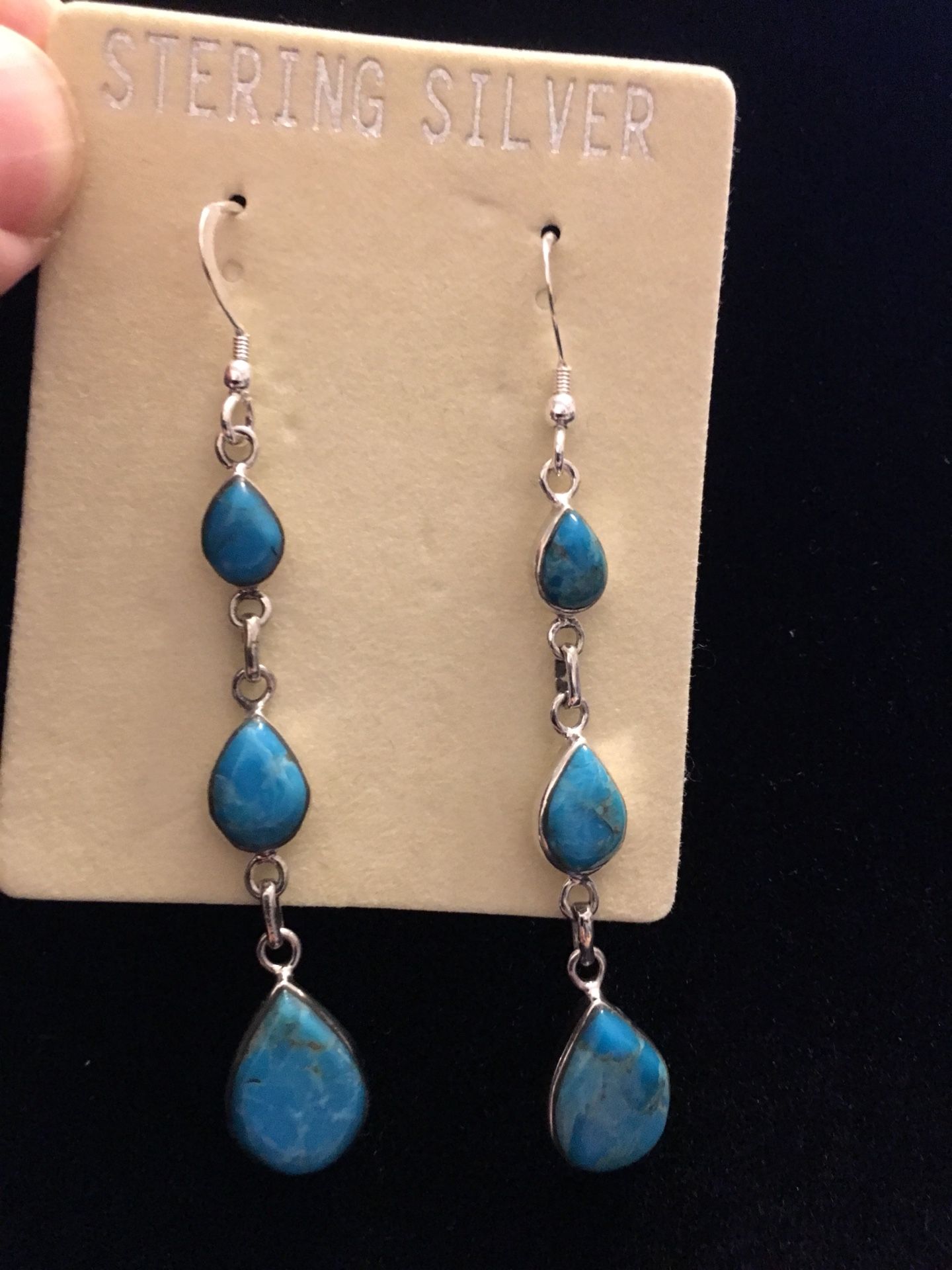 Turquoise & sterling silver earrings