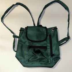 Mini Unisex Hunter Green Stylish Backpack with Adjustable Straps