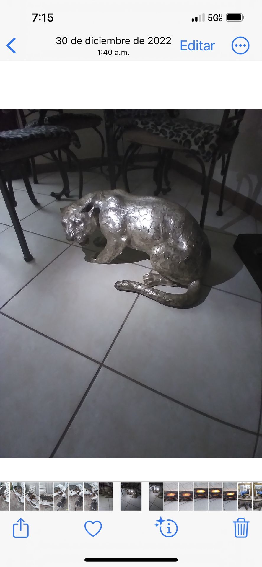 Leopardo Grande De Metal