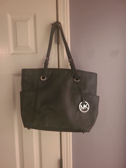 Michael Kors Black Leather Tote Bag