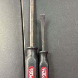 Hyper Tough 2 Piece Handle Pry Bar Set with Striking Caps