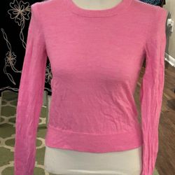 J. Crew Women’s Long Sleeve Crew Neck Lightweight Knit Pink Sweater Size Small