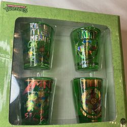 2014 Nickelodeon TEENAGE MUTANT NINJA TURTLES Mini ShotGlass Set Just Funky