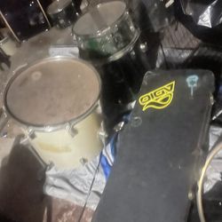 Assorted Drums Some Need Heads Some Not Guitar Case Offer