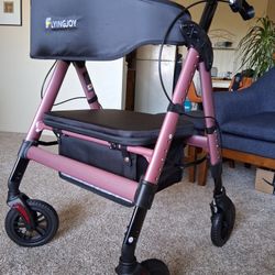 Brand New Pink Flyingjoy Rolling Walker - Large