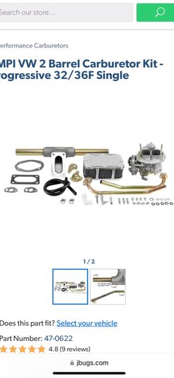 Volkswagen 2 Barrel Carburetor Kit. Progressive 32/36F Single
