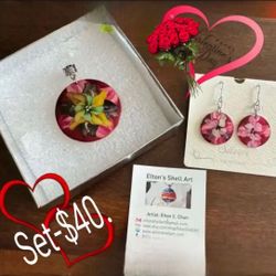 Elton's Shell Art Jewelry Set