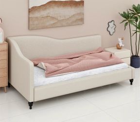 Gorgeous New Beige Twin L- Shaped Daybed (no mattress)