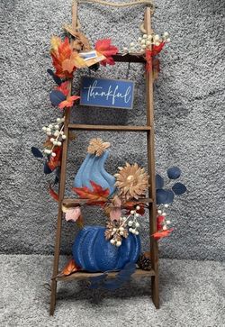 Holiday Living 3.5 ft Harvest Ladder Hanging Decor Thanksgiving Thankful New