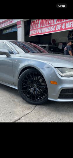 Audi a7 a8 20” new blk r8 style rims new tires set only car not on sale