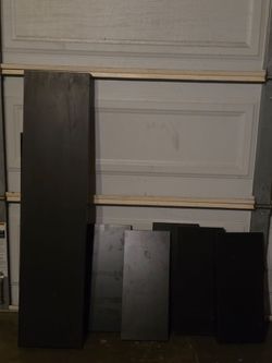 ALL 6 Black wall shelves