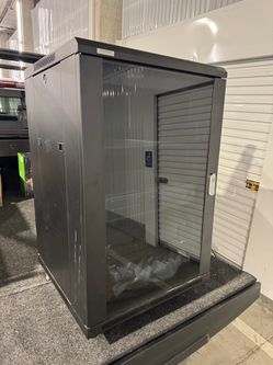 OmniMount AV Rack Cabinet with Glass Door (on Casters)