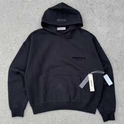 Black Essentials Hoodie