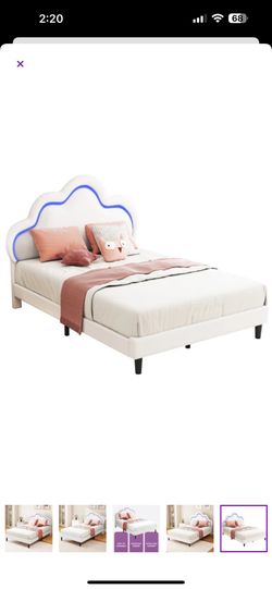 KIDS LED LIGHT FULL SIZE BED WITHOUT MATTRESS