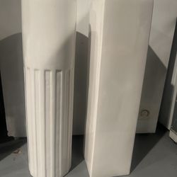 Tall White Floor Vase