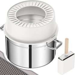 Stainless Steel Cat Litter Box, Extra Large Cat Litter Box, Enclosed Metal Litter Box with Scoop, Odor-Proof, Urine-Proof, Non-Stick, Easy