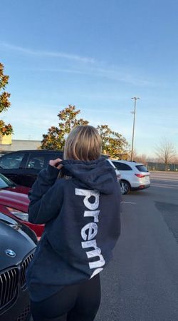 Blue supreme hoodie L