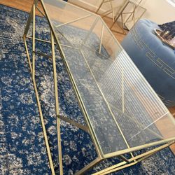 Gold Coffee Table And End Tables