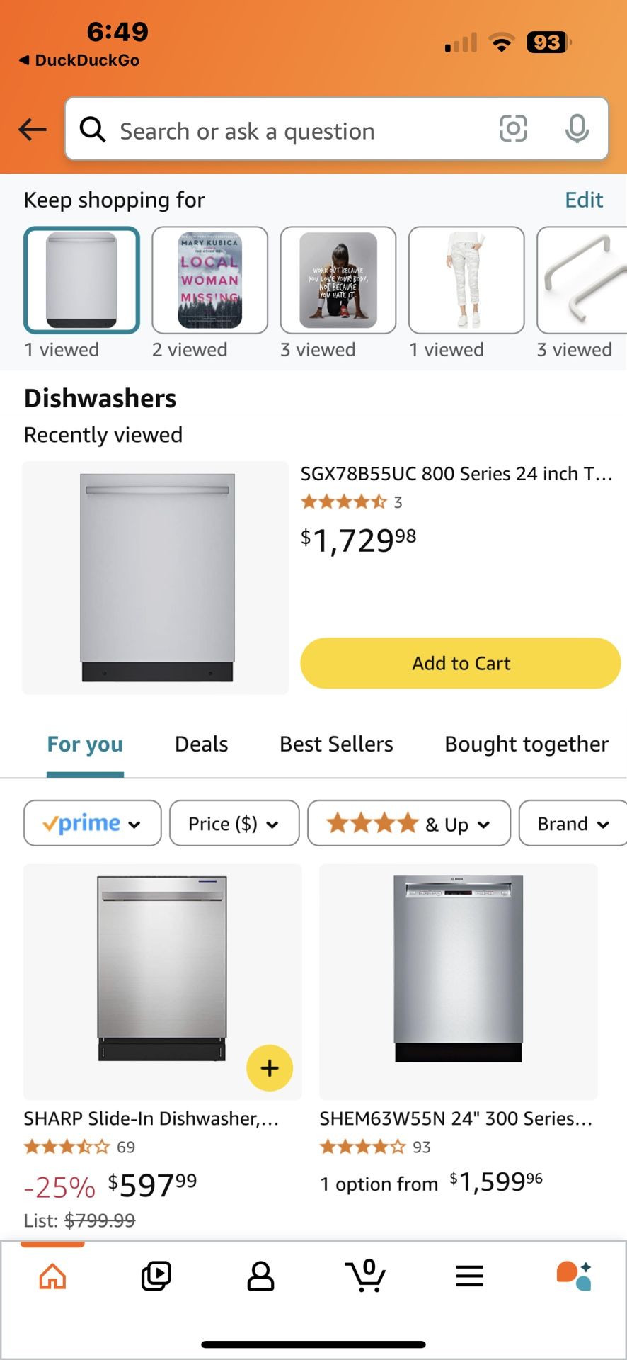 Bosch Dishwasher $400