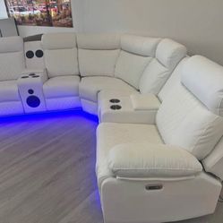 POWER RECLINING SOFA WITH LED LIGHTS