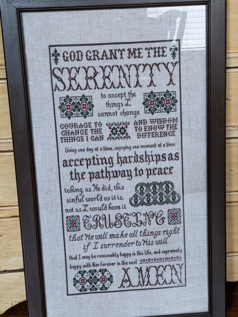 The whole Serenity Prayer