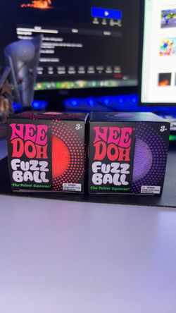 Nee Doh Fuzz Ball 2-Pack Orange and Purple