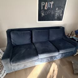 Blue microfiber Sofa 