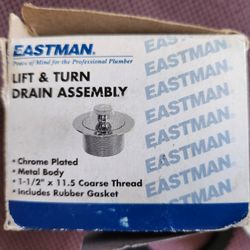 EASTMAN lift & turn drain assembly 1-1/2" x 11.5 coarse thread