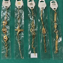 Gold-plated bracelets for women without color change