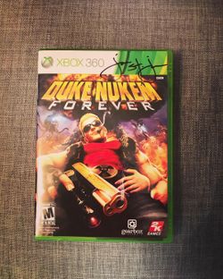 *Rare Collectible* Jon St.John (voice of Duke Nukem) Autographed 2011 Xbox 360 Duke Nukem Forever Game. Autographed on cover, game cd, and game manua