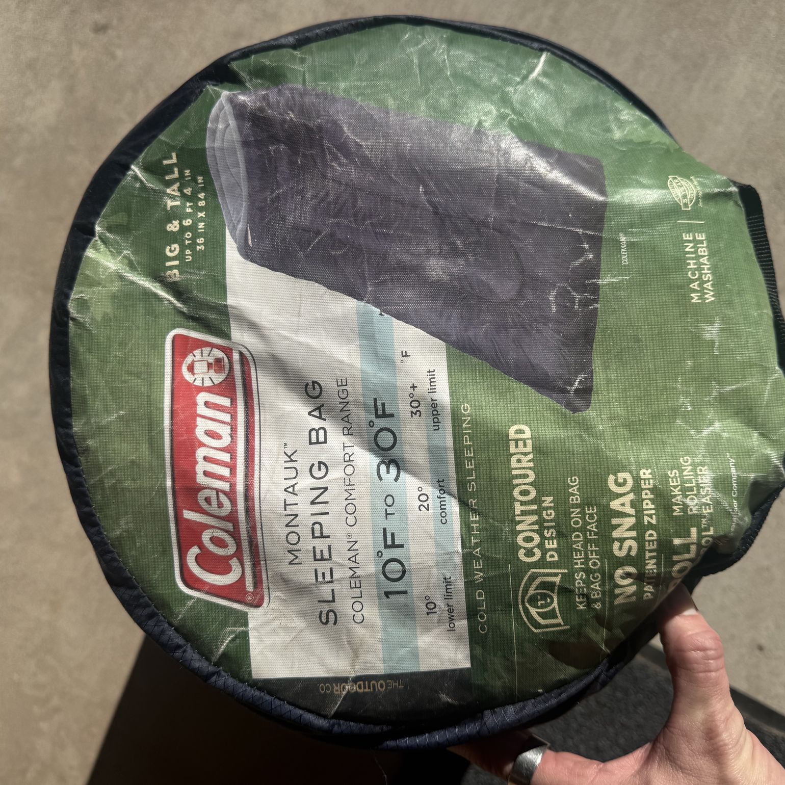 Coleman Montauk Big & Tall Cold Weather Sleeping Bag (10°–30°F)