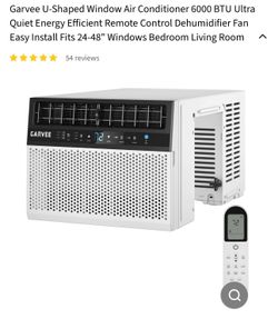 U-Shaped Window Air Conditioner 6000 BTU
