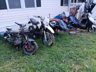 Lot of 4 Motorcycles and Scooters