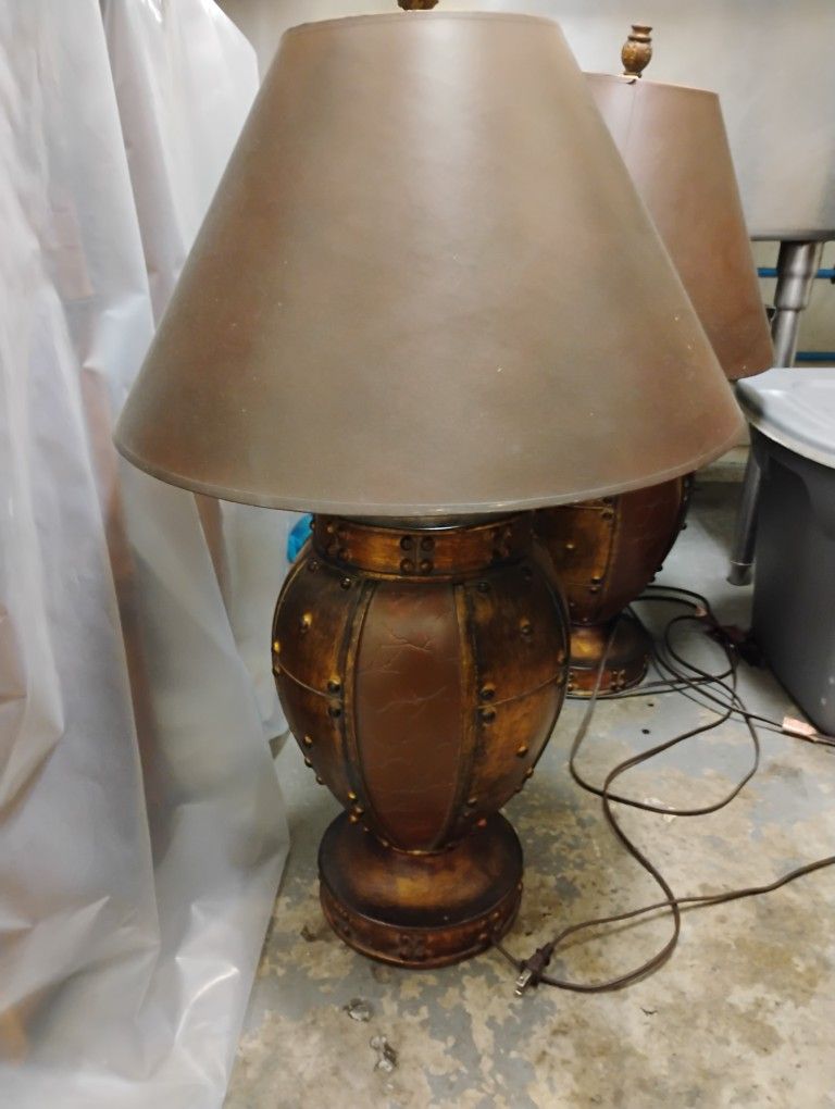 Red-Gold Irredescent Vintage Lamps