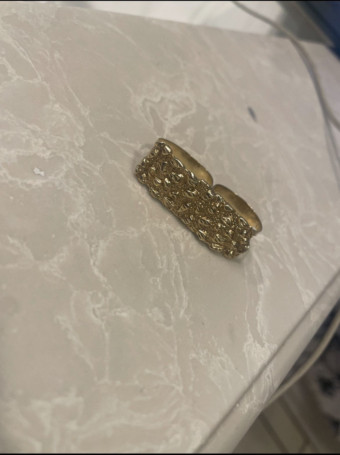 Gold Two Finger Ring