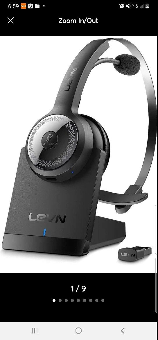 LEVN Bluetooth 5.0 Headset
- Wireless Headset with Microphone (AIl Noise Cancelling)
- 35Hrs Bluetooth Headphone with USB Dongle for PC
Suitable